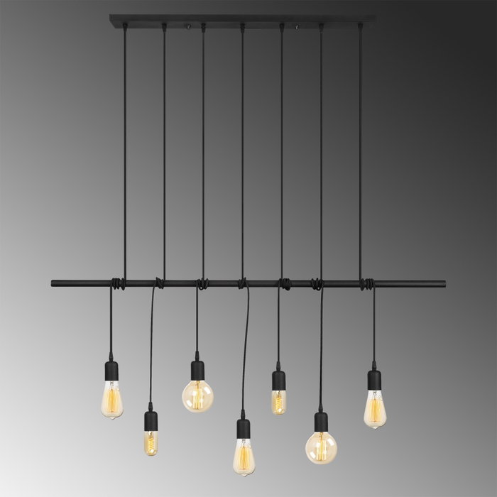 Opviq Salkım - 3101 Lámpara de araña negra ajustable Opviq Salkım - 3101 Lámpara de araña negra ajustable